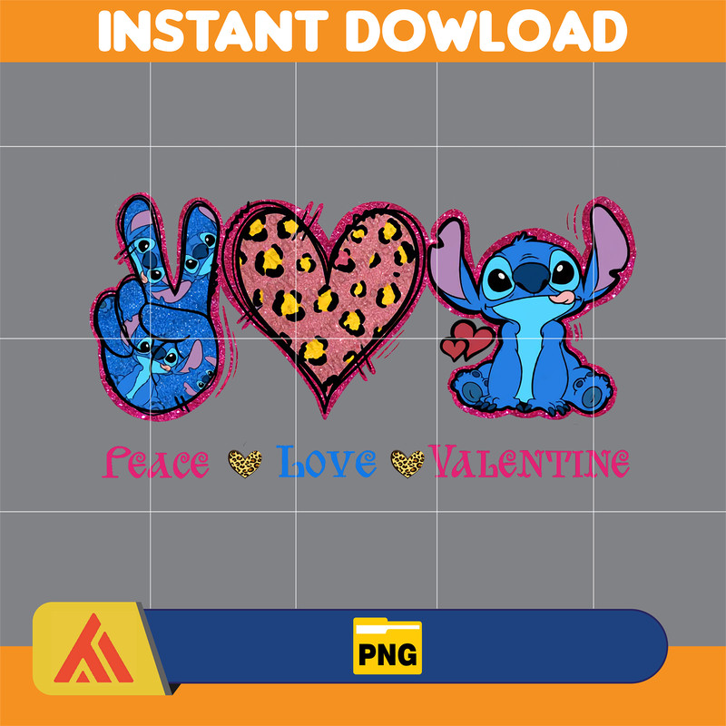 Stitcth Valentine Png, Stitch Png, Cartoon Png, Blue Alien, Valentine Png, Instant Download (18).jpg