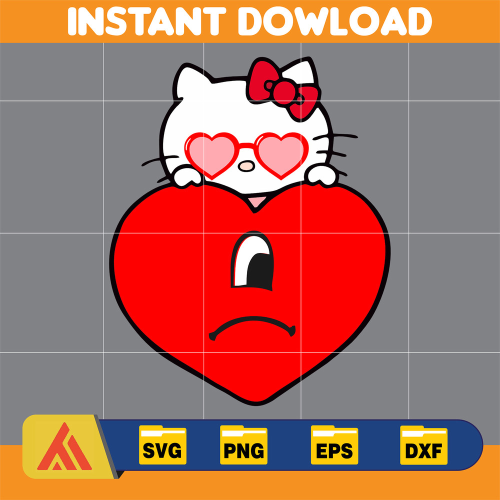 Hello Cats Valentine Svg, Valentines Day Kitty Svg Svg, Kawaii Kitty Svg, Valentines Day Svg (15).jpg