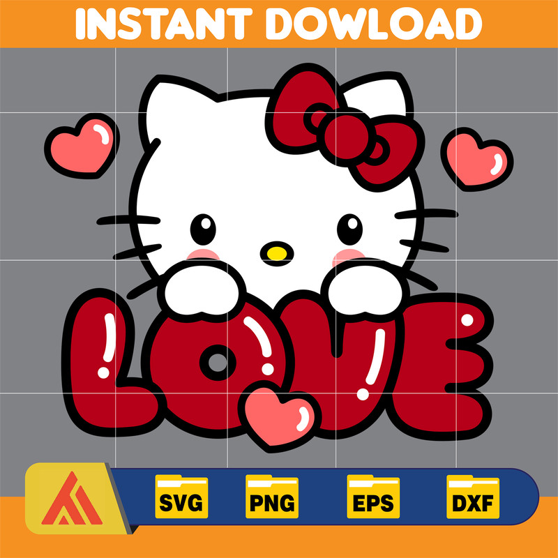 Hello Cats Valentine Svg, Valentines Day Kitty Svg Svg, Kawaii Kitty Svg, Valentines Day Svg (20).jpg