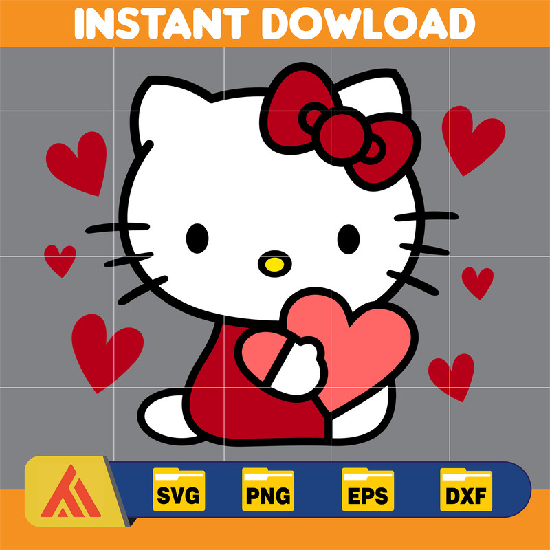 Hello Cats Valentine Svg, Valentines Day Kitty Svg Svg, Kawaii Kitty Svg, Valentines Day Svg (3).jpg