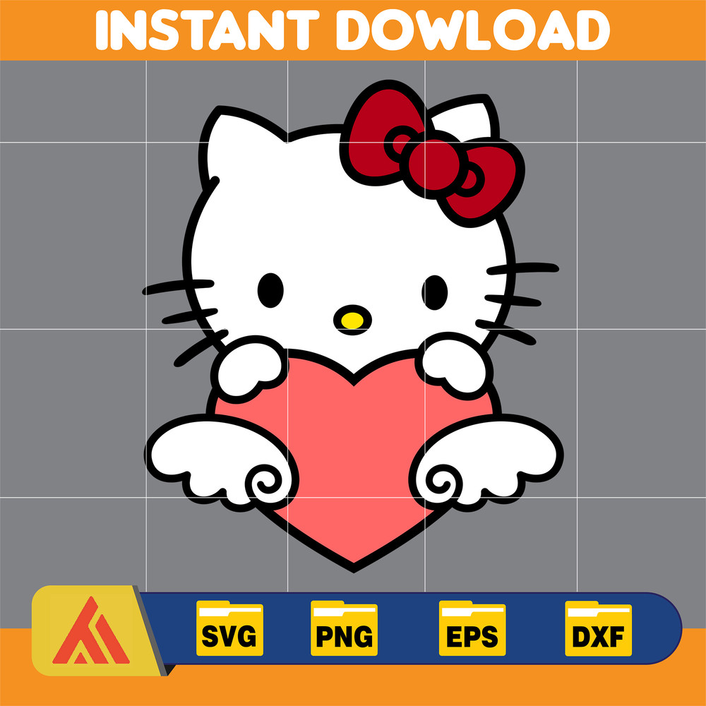 Hello Cats Valentine Svg, Valentines Day Kitty Svg Svg, Kawaii Kitty Svg, Valentines Day Svg (4).jpg