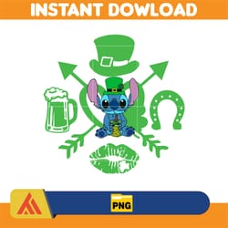 stitch happy st patrick's day svg, cartoon st patrick's day, winnie the pooh, saint patrick's day, toy story