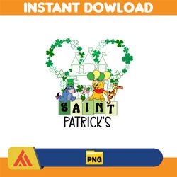 sainpatricks pooh png, winnie the pooh happy st patricks day svg, saint patricks day svg, shamrock svg lucky vibes svg