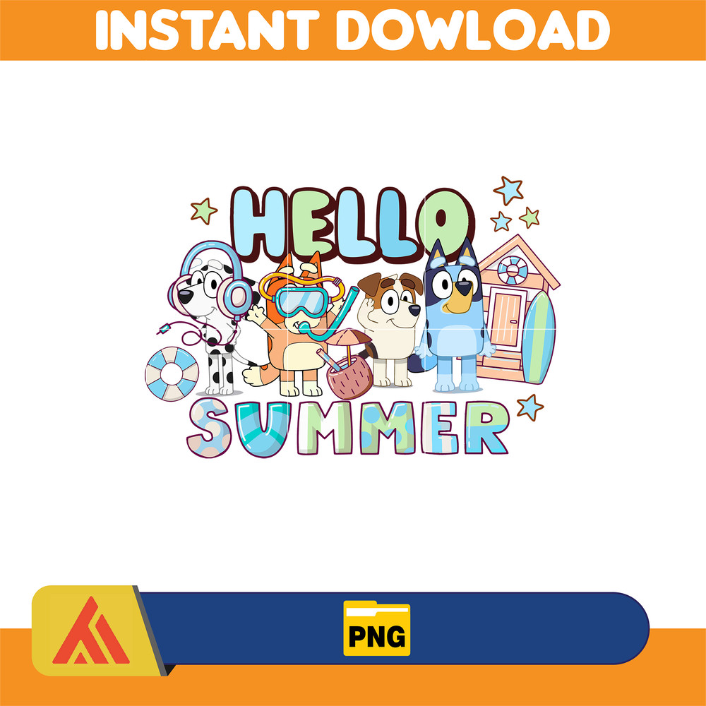 Bluey Dog Beach Png, Bluey Summer Png, Grannies Bluey Png, Bluey Bingo Png, Bluey Birthday Png, Bluey Friends Png, Instant Download.jpg
