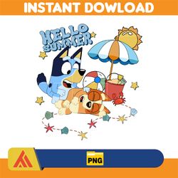 bluey hello summer png, bluey summer png, grannies bluey png, bluey bingo png, bluey birthday png, bluey friends png