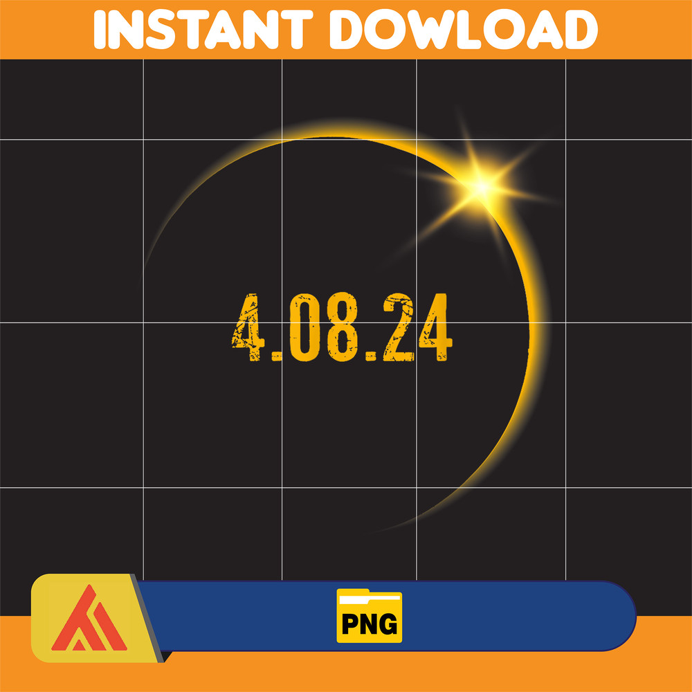 2024 Solar Eclipse Png, American Totality Spring 4.08.24 Png, Moon Astronomy Png, Solar Eclipse Souvenir Gift, April 8 2024 Png, Instant Download.jpg