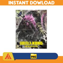 godzilla x kong the new empire 2024 png, godzilla x kong png, godzilla movie png, godzilla movie 2024 png