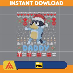 bluey christmas png, bluey family png, bluey bingo dad png, bluey mom png, bluey dad png, father day gift