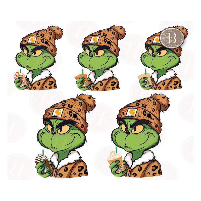 5+ Boujee Grinch PNG Bundle.jpg