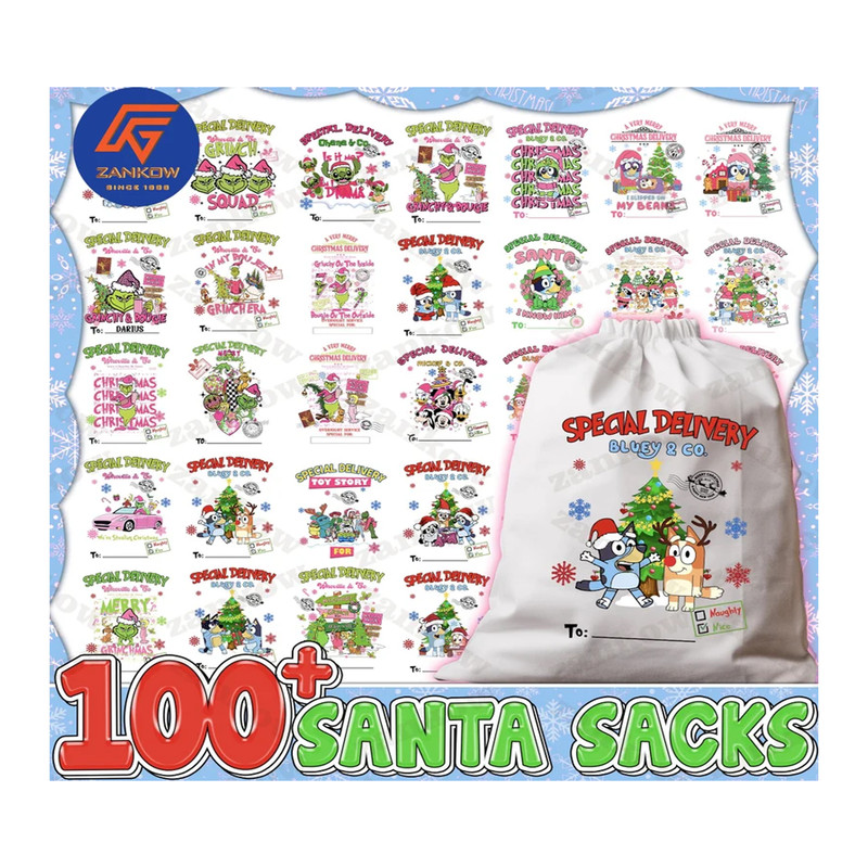 100+ CUSTOM Pink Santa Sack Cartoon Funny Christmas1.jpg