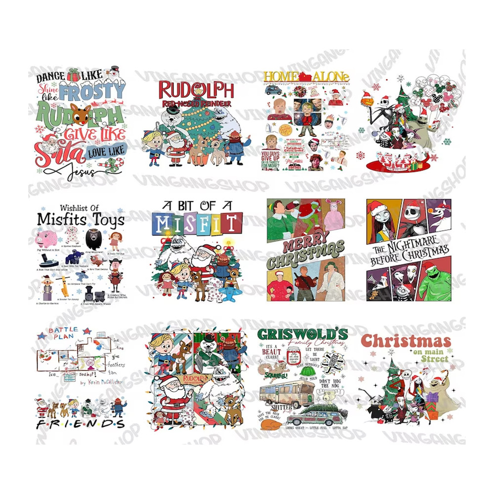 10 Christmas Movie Toys Friends Png Bundle, Winter Christmas Png, 90’s Christmas Png, Snow Holiday png, Cute Cartoon, Instant Download (3).jpg