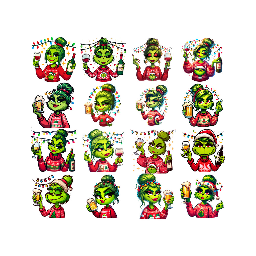 Boujee Christmas Green Black Mean Girl png clipart, wine girl christmas clipart. merry winemas, i love wine png, holiday vibes.jpg