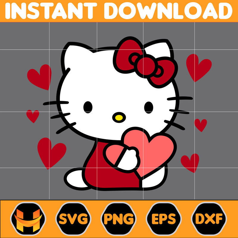 Hello Cats Valentine Svg, Valentines Day Kitty Svg Svg, Kawaii Kitty Svg, Valentines Day Svg (3).jpg