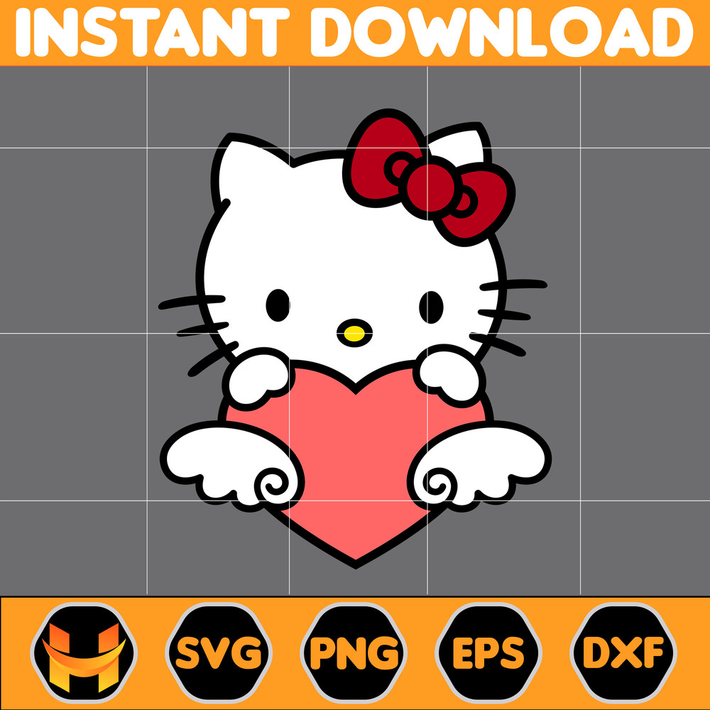 Hello Cats Valentine Svg, Valentines Day Kitty Svg Svg, Kawaii Kitty Svg, Valentines Day Svg (4).jpg