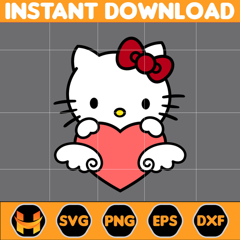Hello Cats Valentine Svg, Valentines Day Kitty Svg Svg, Kawaii Kitty Svg, Valentines Day Svg (4).jpg