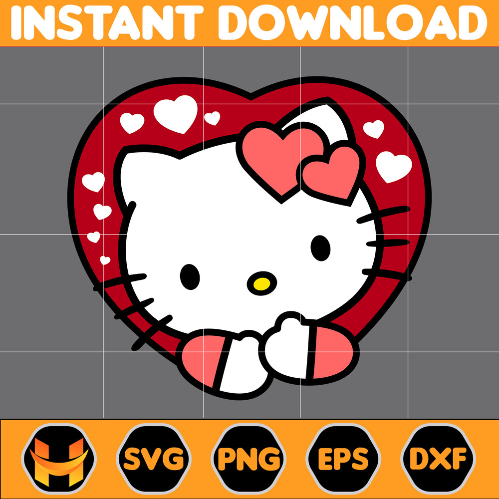Hello Cats Valentine Svg, Valentines Day Kitty Svg Svg, Kawaii Kitty Svg, Valentines Day Svg (5).jpg