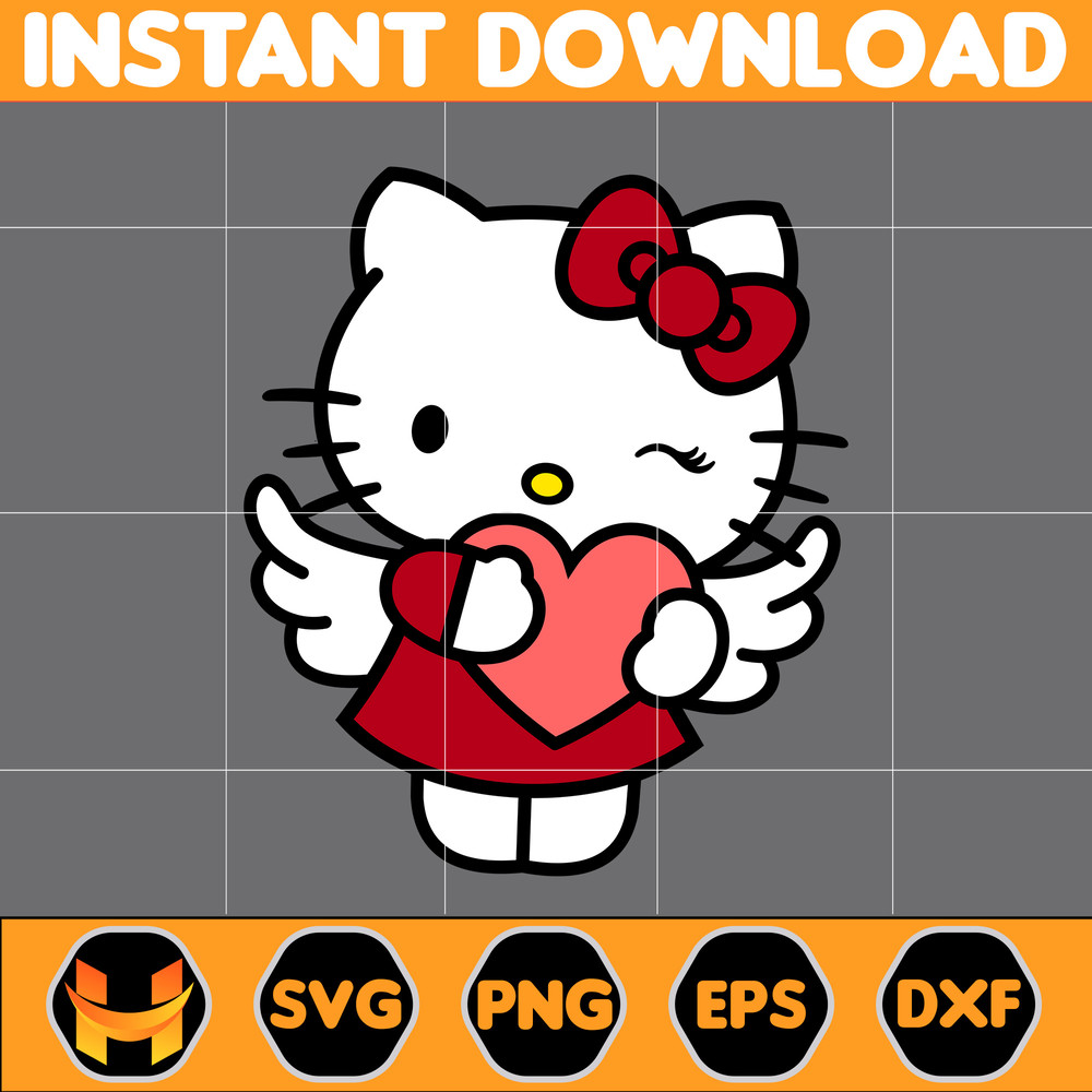 Hello Cats Valentine Svg, Valentines Day Kitty Svg Svg, Kawaii Kitty Svg, Valentines Day Svg (7).jpg