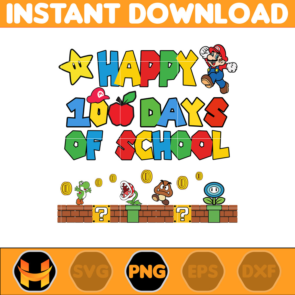 100 Days Of School PNG, 100 Days Of School Cartoon Shirt Png, Happy 100 Days Of School Png, School Png, Boy Girl Cartoon Png (4).jpg