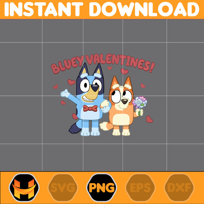 Bluey And Bingo Couple Png, Bluey Valentines Day Png, Bluey Dogs Valentine'S Day, Happy Valentine'S Day Png (1).jpg
