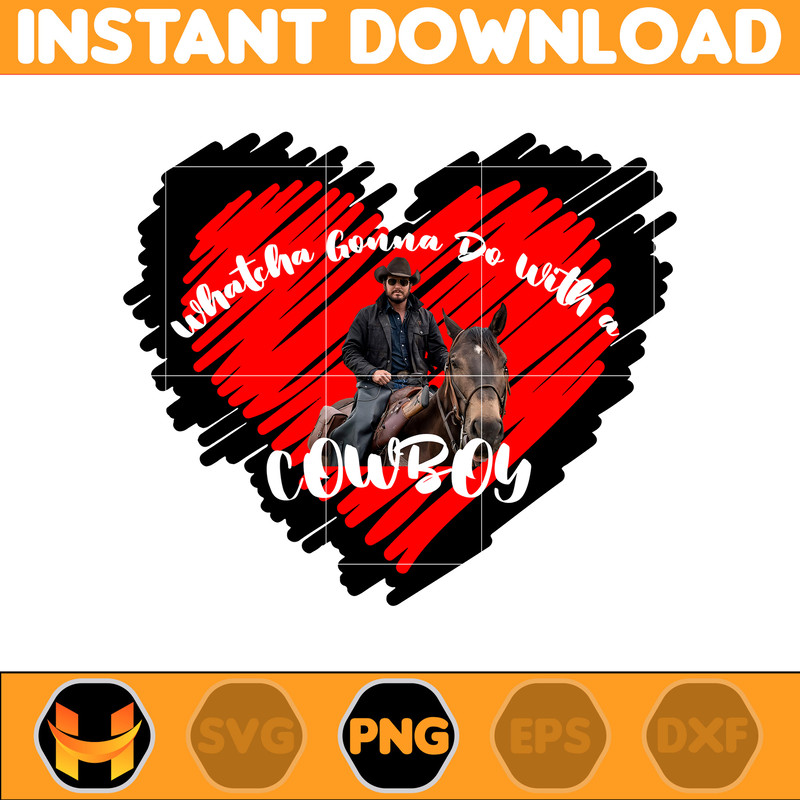 Yellowstone Valentines Sublimation Design, Western Valentine Png, Valentine's Day Png, Instant Dowload (17).jpg