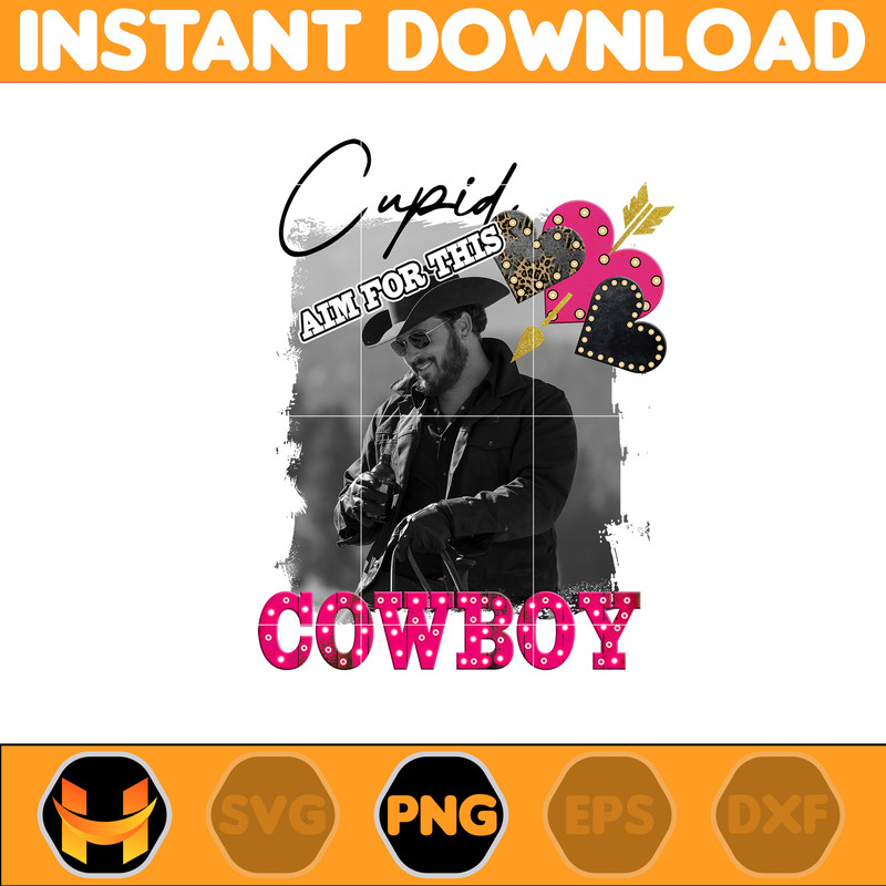 Yellowstone Valentines Sublimation Design, Western Valentine Png, Valentine's Day Png, Instant Dowload (19).jpg