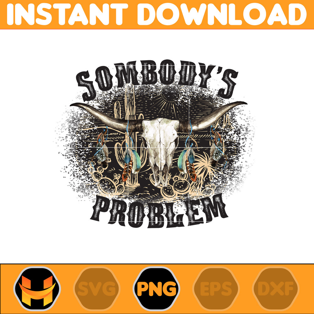 Country Western Png, Country Music Png, Retro Bull Skull Png, Wallen Bull Skull Png, Cowboy Design, Png Files High Quality (24).jpg