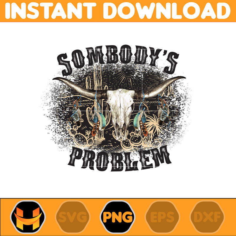 Country Western Png, Country Music Png, Retro Bull Skull Png, Wallen Bull Skull Png, Cowboy Design, Png Files High Quality (24).jpg