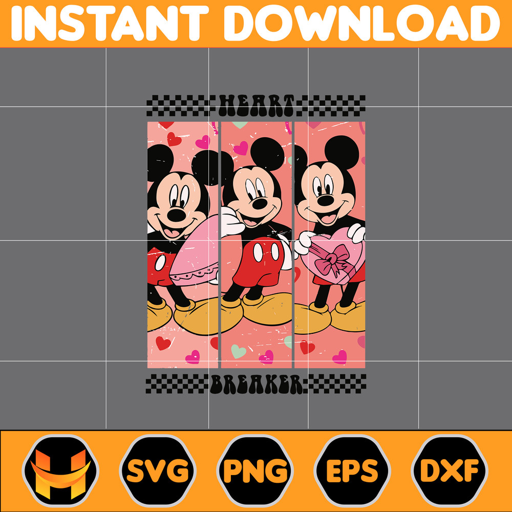 Designs Cartoon Valentine Svg, Be My Valentine Svg, Mouse And Friend Character Movie Svg (13).jpg