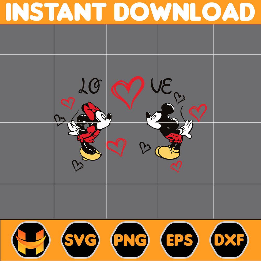 Designs Cartoon Valentine Svg, Be My Valentine Svg, Mouse And Friend Character Movie Svg (14).jpg