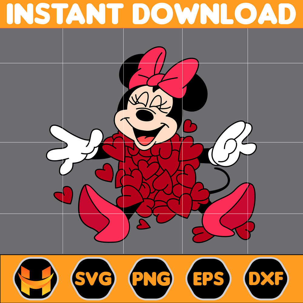 Designs Cartoon Valentine Svg, Be My Valentine Svg, Mouse And Friend Character Movie Svg (3).jpg