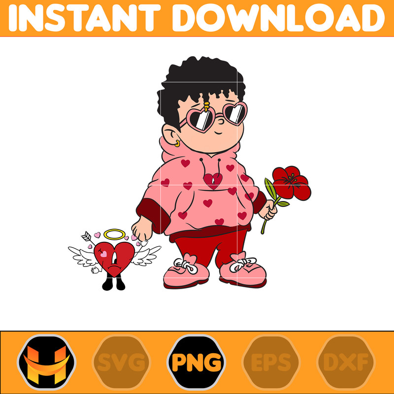 Bad Bunny Valentines Day Png, Benito Png, Un Valentina Sin Ti, Bad Bunny Png, Cricut Png, Valentine's Day Png (18).jpg