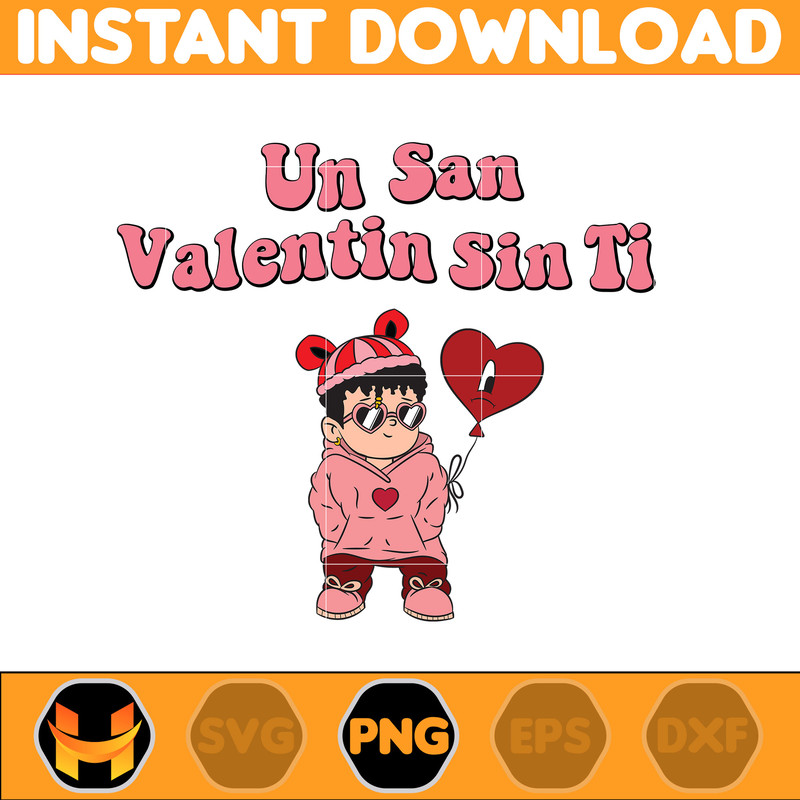 Bad Bunny Valentines Day Png, Benito Png, Un Valentina Sin Ti, Bad Bunny Png, Cricut Png, Valentine's Day Png (20).jpg