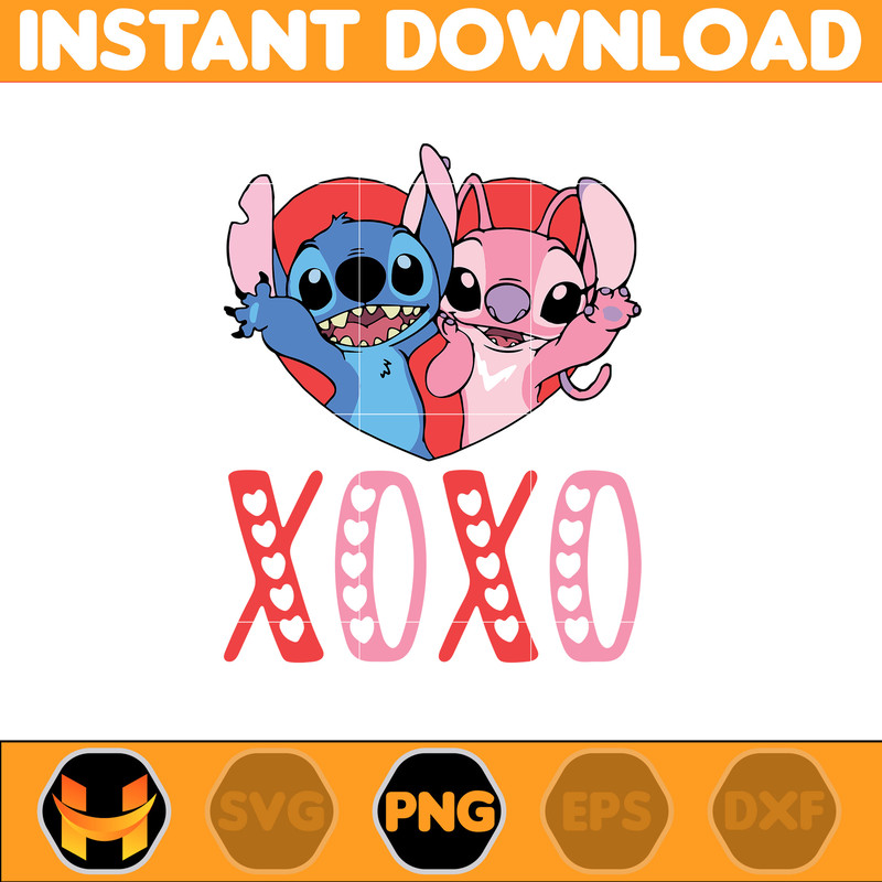 Stitcth Valentine Png, Stitch Png, Cartoon Png, Blue Alien, Valentine Png, Instant Download (11).jpg