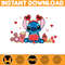 Stitcth Valentine Png, Stitch Png, Cartoon Png, Blue Alien, Valentine Png, Instant Download (8).jpg