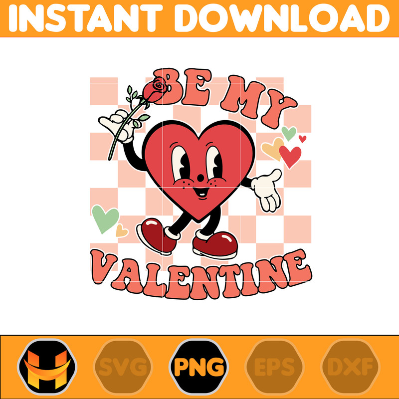 Retro Valentine Png, Checkerboard Valentine Png, Happy Valentine's Day Png, Happy Valentine Sayings Png (4).jpg
