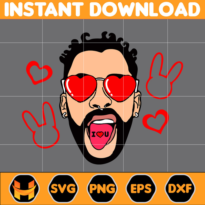 Bad Bunny Valentines Day Svg, Benito Svg, Un Valentina Sin Ti, Bad Bunny Svg, Cricut Svg, Valentine's Day (2).jpg