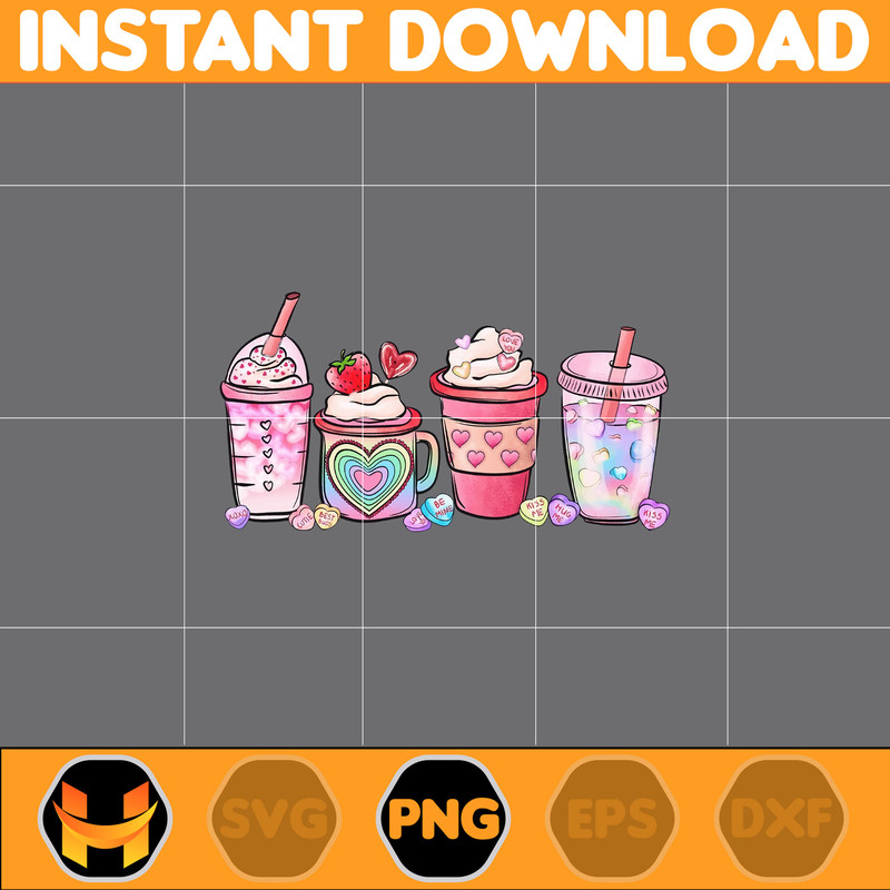 Valentine Coffee Png, Valentine Coffee Png, Valentine Drinks Png, Latte Drink Png, XOXO Png, Coffee Lover, Valentine Digital Dow (8).jpg