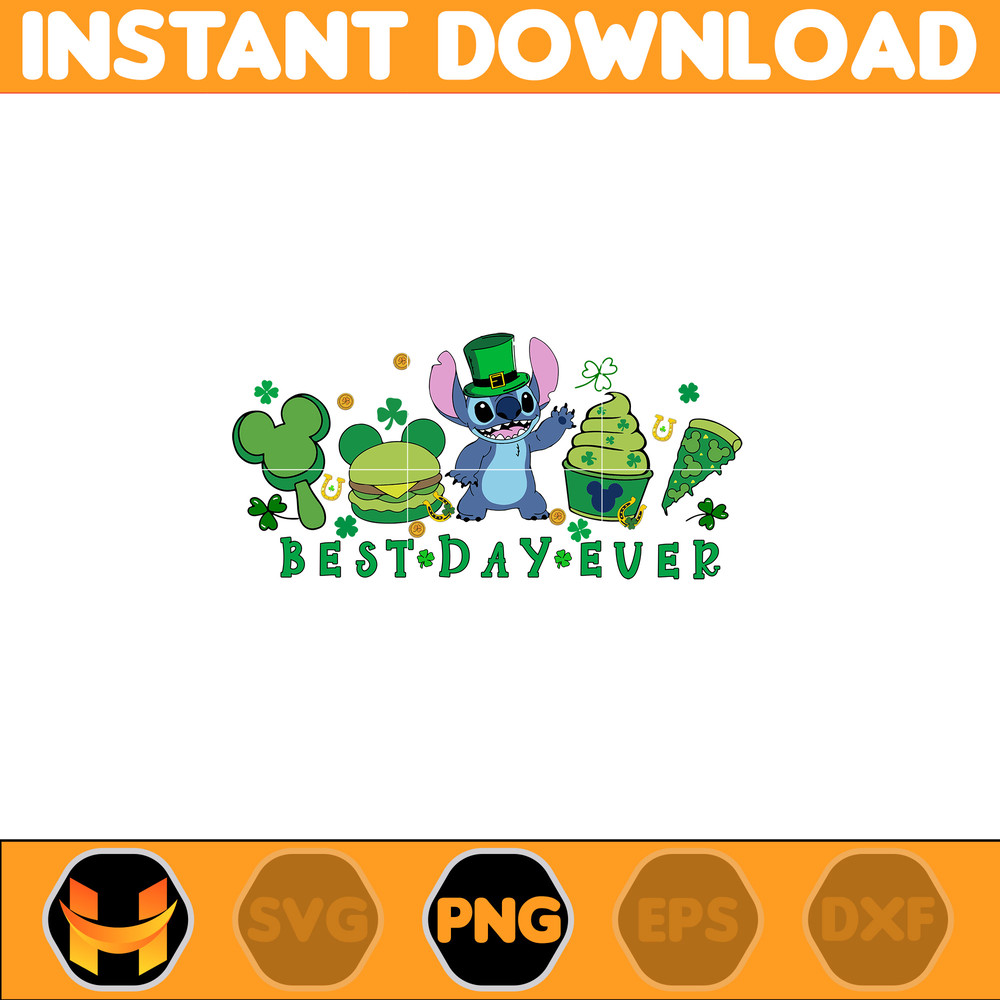 Best Day Ever Patrick Day Png, Stitch Happy Patrick Day Png, First Dis ney Trip Png, Magical Patricks, Lucky Vibes Png.jpg