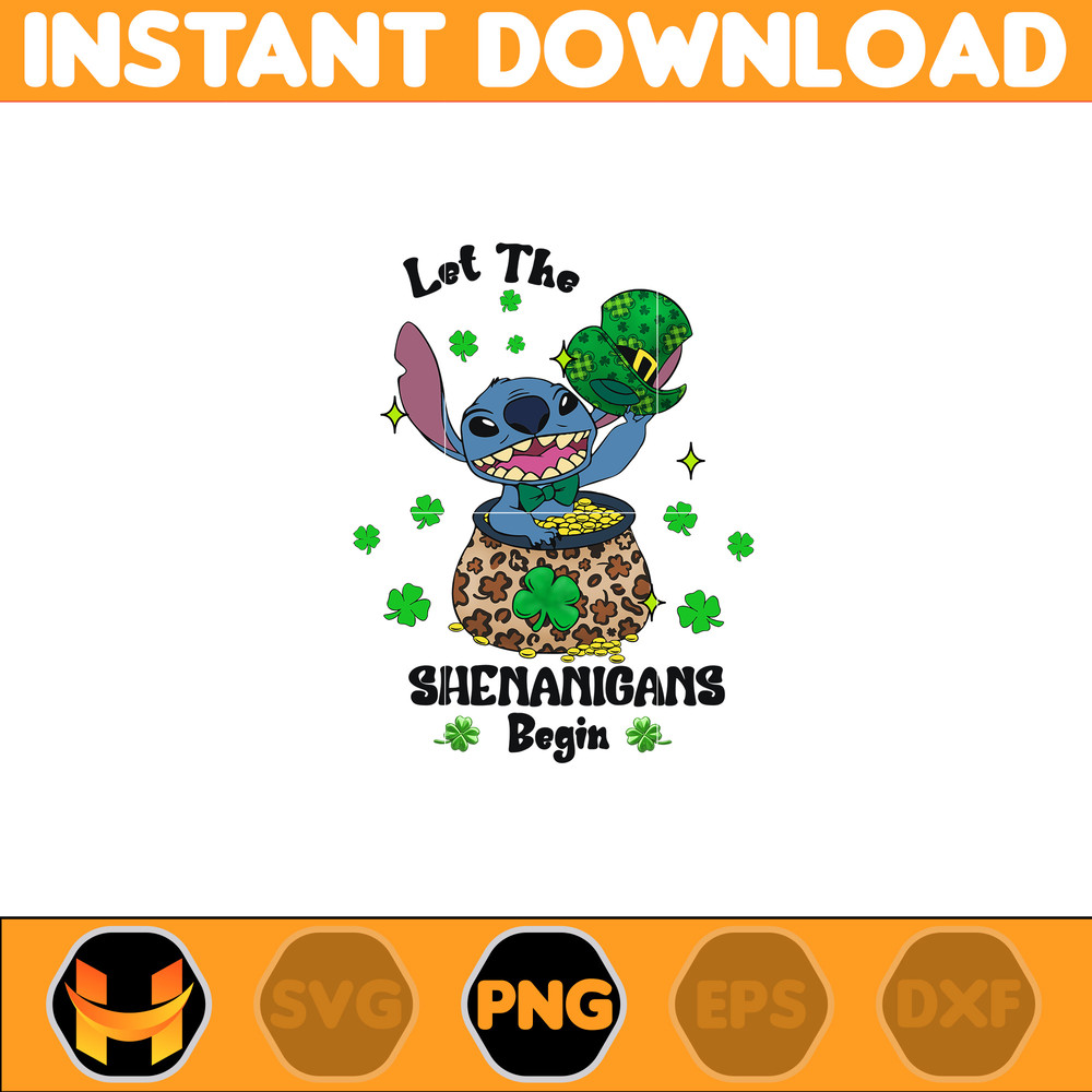 Let The Be Gin Png, Stitch Happy Patrick Day Png, First Dis ney Trip Png, Magical Patricks, Lucky Vibes Png.jpg
