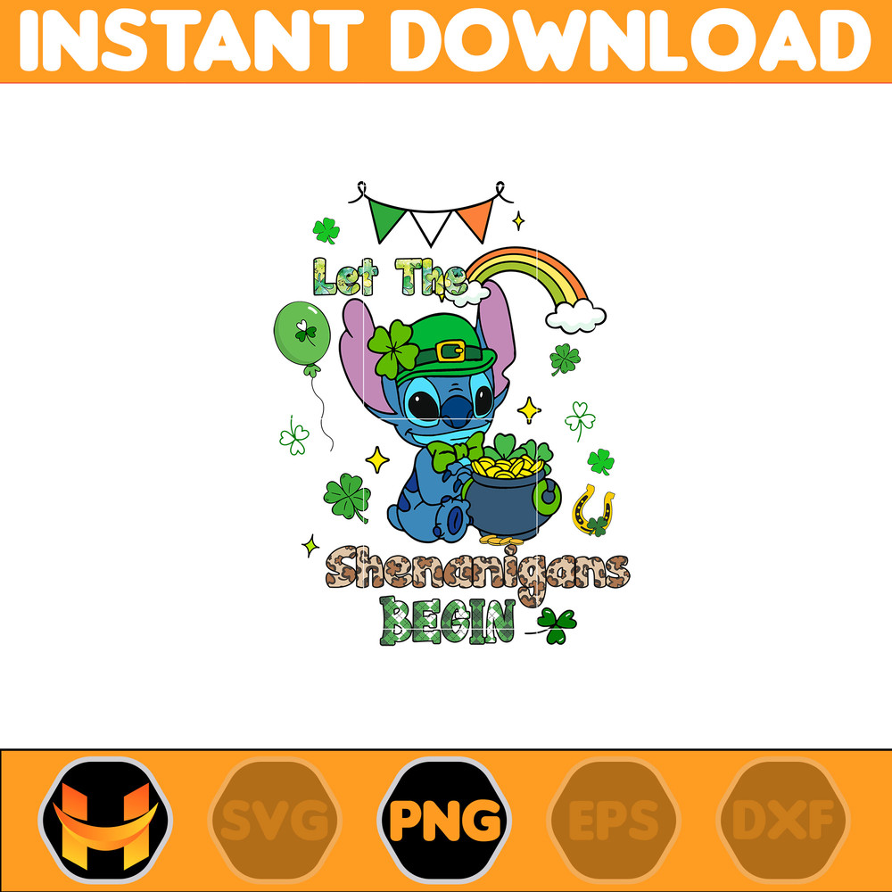 Let The Shenanigans Begin Png, Stitch Happy Patrick Day Png, First Dis ney Trip Png, Magical Patricks, Lucky Vibes Png (2).jpg