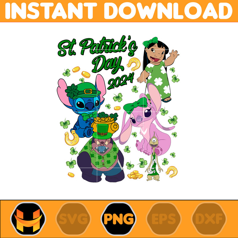 Stitch Patrick's Day Png, Stitch Happy Patrick Day Png, First Dis ney Trip Png, Magical Patricks, Lucky Vibes Png 1.jpg