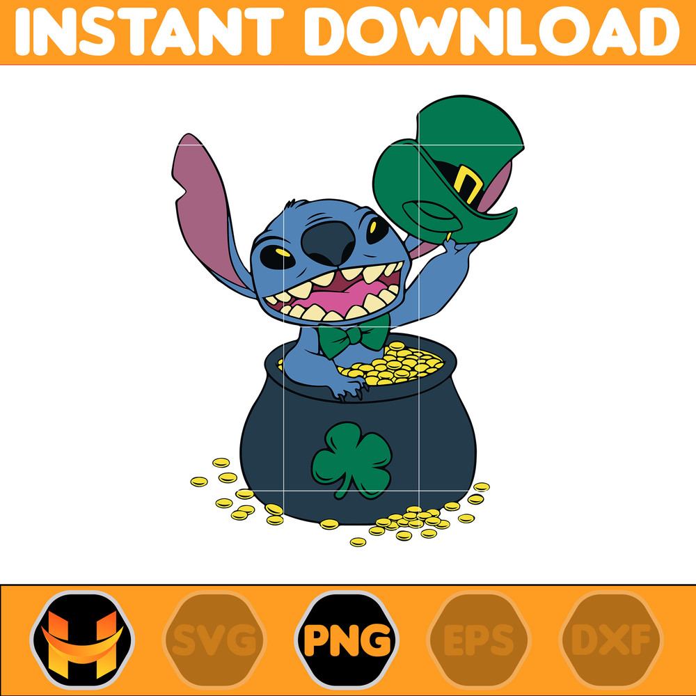 Stitch Png, Stitch Happy Patrick Day Png, First Dis ney Trip Png, Magical Patricks, Lucky Vibes Png.jpg