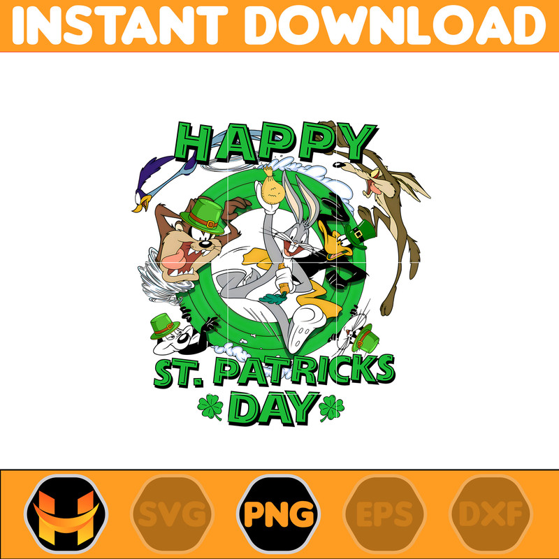 Happy St Patrick's Day Png, Pinch Proof Png, St Patrick's Day Png, Cartoon Characters Png, Pot of Gold, Feeling Lucky Png .jpg