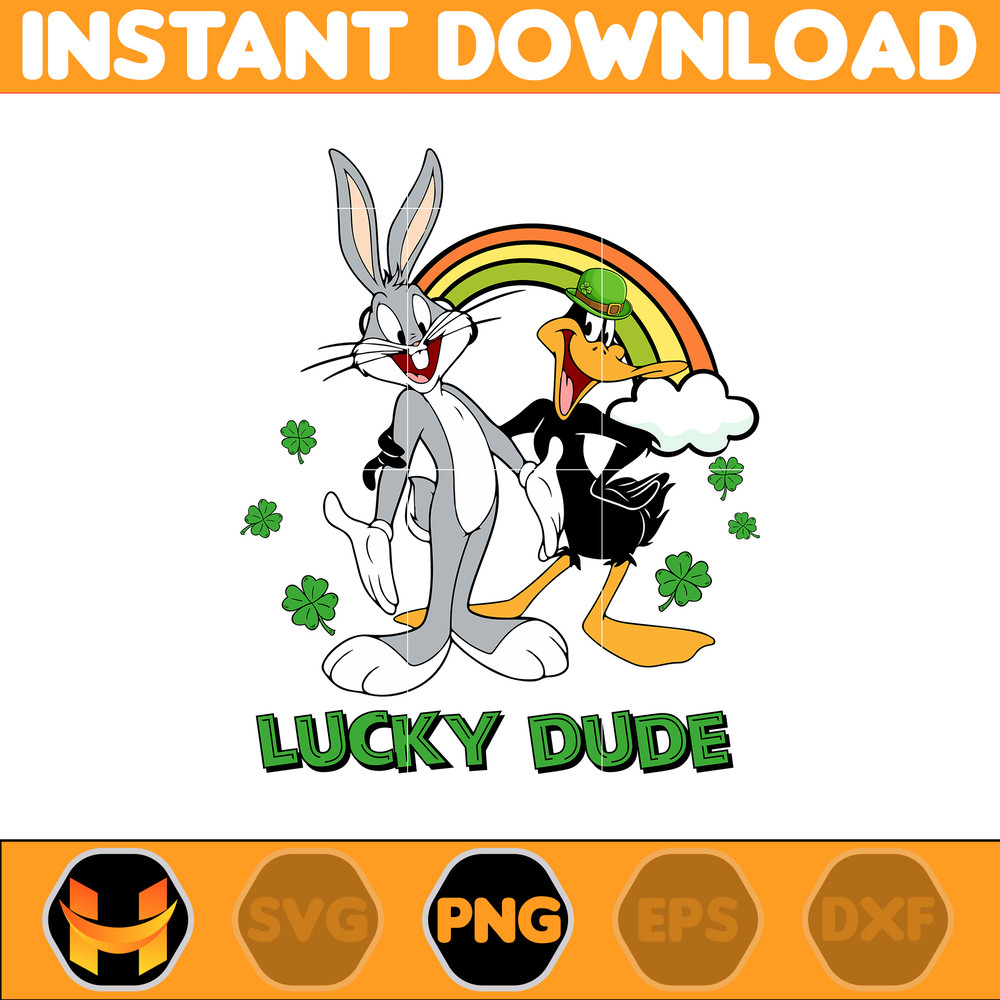 Lucky Dude Png, Pinch Proof Png, St Patrick's Day Png, Cartoon Characters Png, Pot of Gold, Feeling Lucky Png.jpg