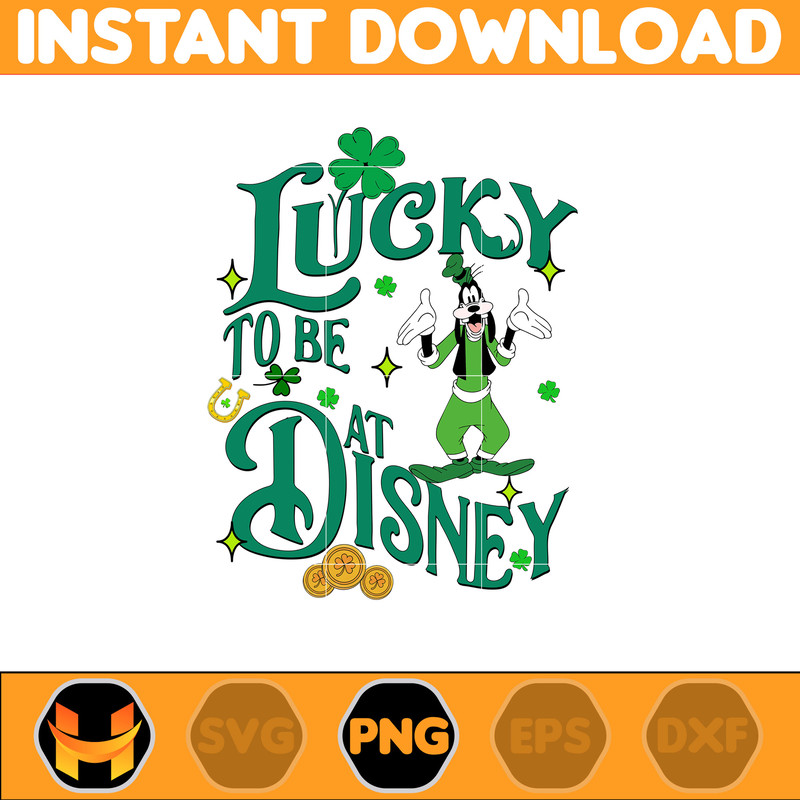 Lucky To Be At Disney Donald Goofy Png, Happy St Patrick's Day Png, Cartoon St Patrick's Day, Saint Patrick's Day.jpg