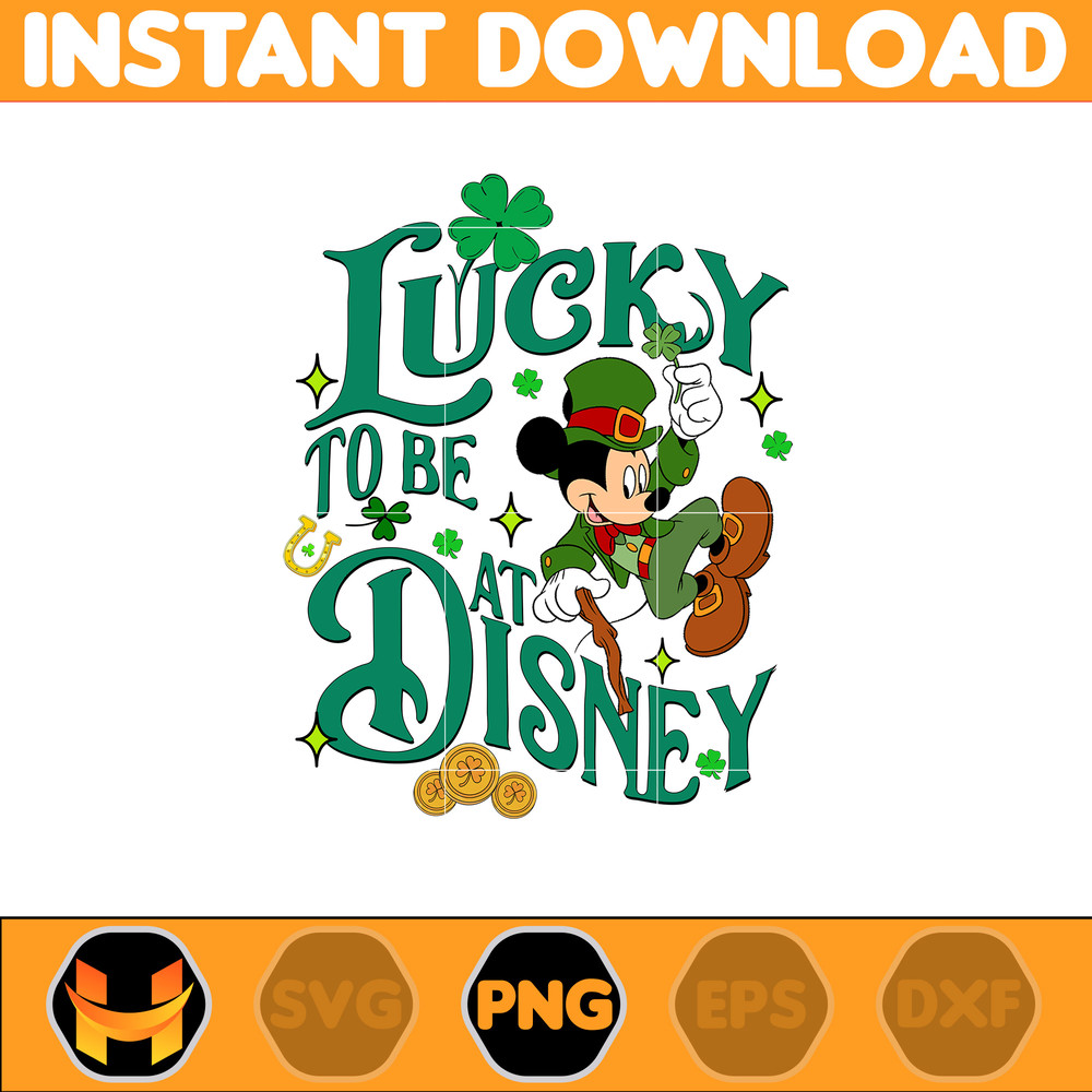 Lucky To Be At Disney Mickey Png, Happy St Patrick's Day Png, Cartoon St Patrick's Day, Saint Patrick's Day.jpg