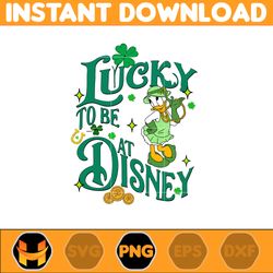 lucky to be at disney, happy st patrick's day png, cartoon st patrick's day, saint patrick's day