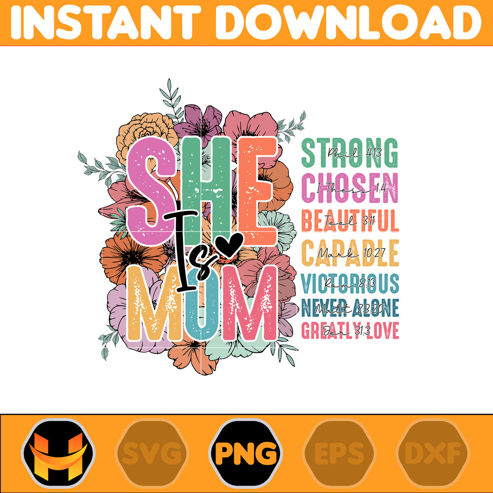 She is Mom Png, Retro Mama Quotes Png, Retro Mother Png, Blessed Mom Png, Mom Life Png, Mother's Day Png, Gift for Mom, Instant Download.jpg