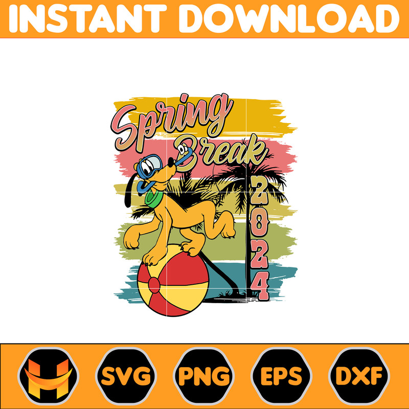 Mickey And Friends Summer Svg, Pluto Png, Summer Vibes Svg, Beach Vibes Svg, Summer 2024 Svg, Instant Download.jpg