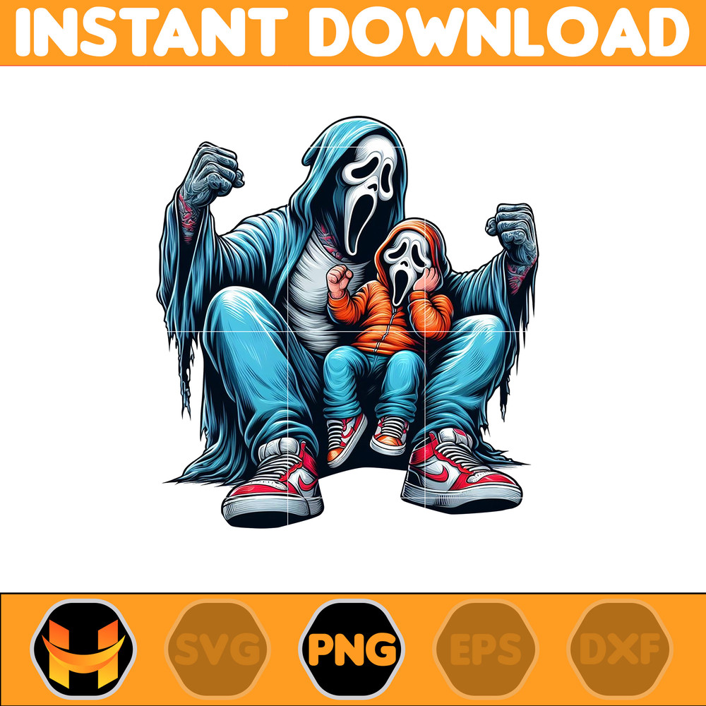 Ghostface Scream Png, Super Hero Dad And Son Png, Father's Day 2024 Png, Father's Day Png Sublimation, Clipart, Instant Download (1).jpg